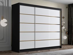Armoire Closico Veltron II (Noir + Blanc)