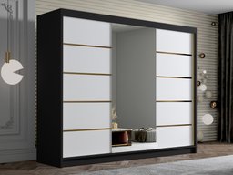 Armoire Closico Veltron II (Noir + Blanc)
