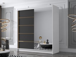 Armoire Closico 186 (Blanc + Noir)