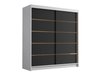 Armoire Closico 186 (Blanc + Noir)