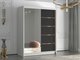 Armoire Closico 187 (Blanc + Noir)