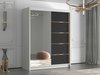 Armoire Closico 187 (Blanc + Noir)