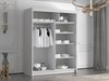 Armoire Closico 187 (Blanc + Noir)