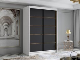 Armoire Closico 188 (Blanc + Noir)