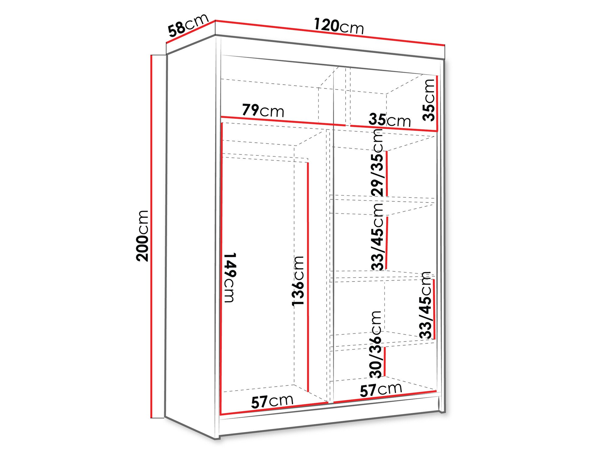 Armoire Closico 188 (Blanc)