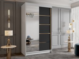 Armoire Closico Corden III (Blanc + Noir)