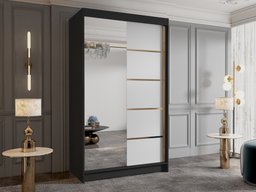 Armoire Closico Corden III (Noir + Blanc)