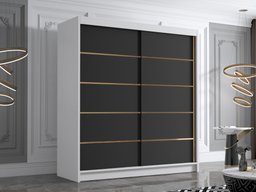 Armoire Closico Vallor III (Blanc + Noir)
