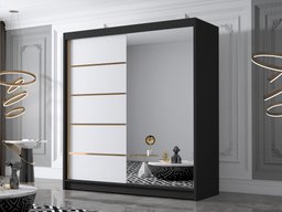 Armoire Closico Vallor III (Noir + Blanc)