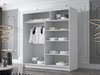 Armoire Closico Vallor III (Noir + Blanc)
