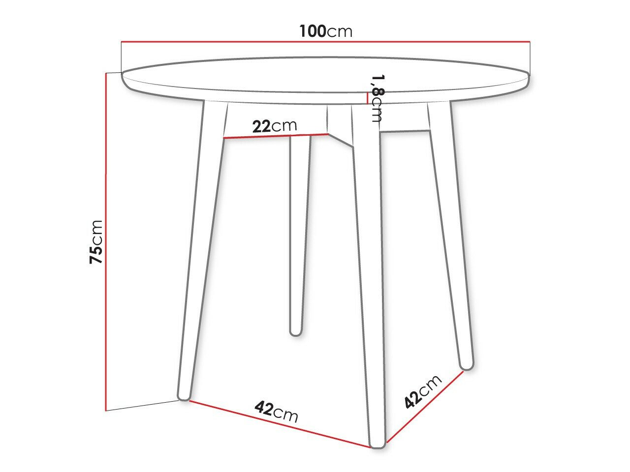 Table Racine 117 (Noir)