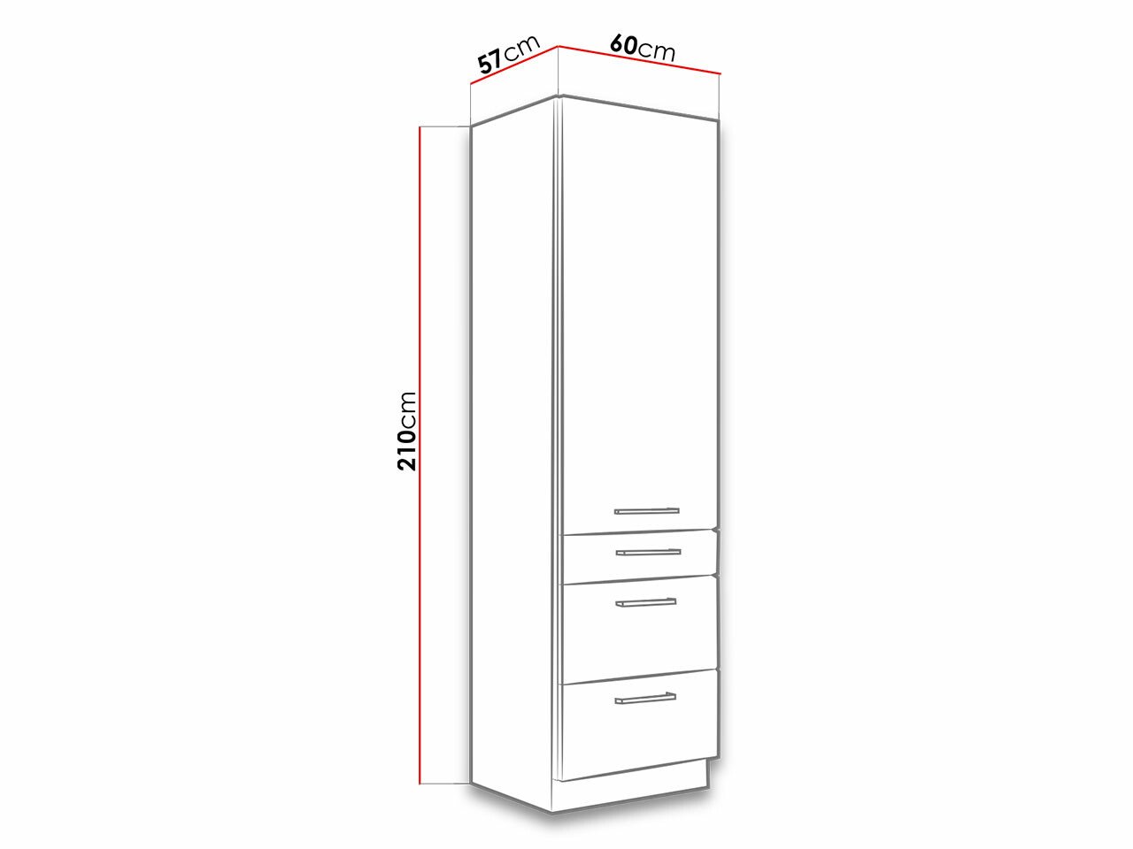 Armoire modulaire avec portes Wood Dark 121