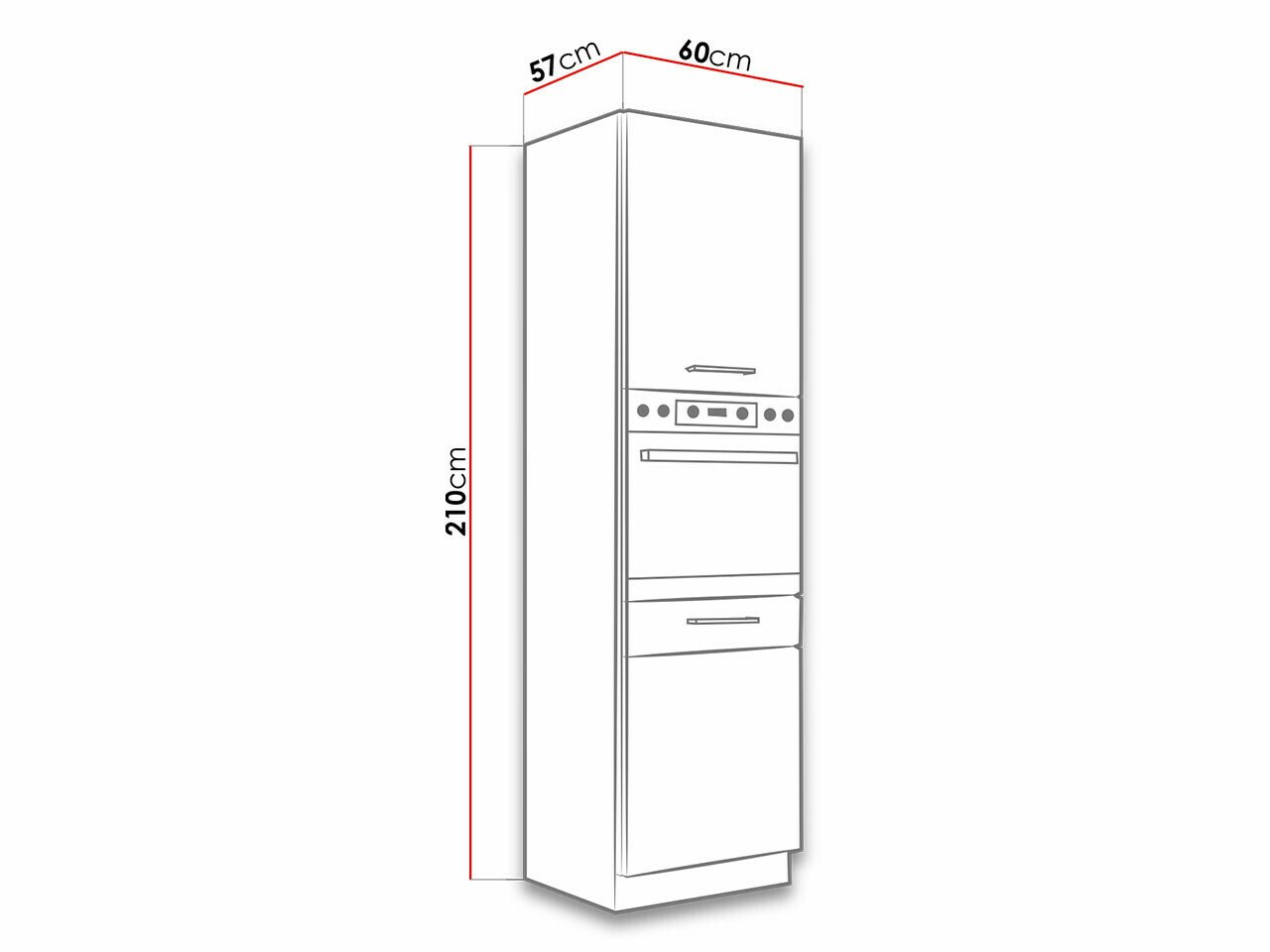 Armoire modulaire pour appareils intégrés Wood Dark 123