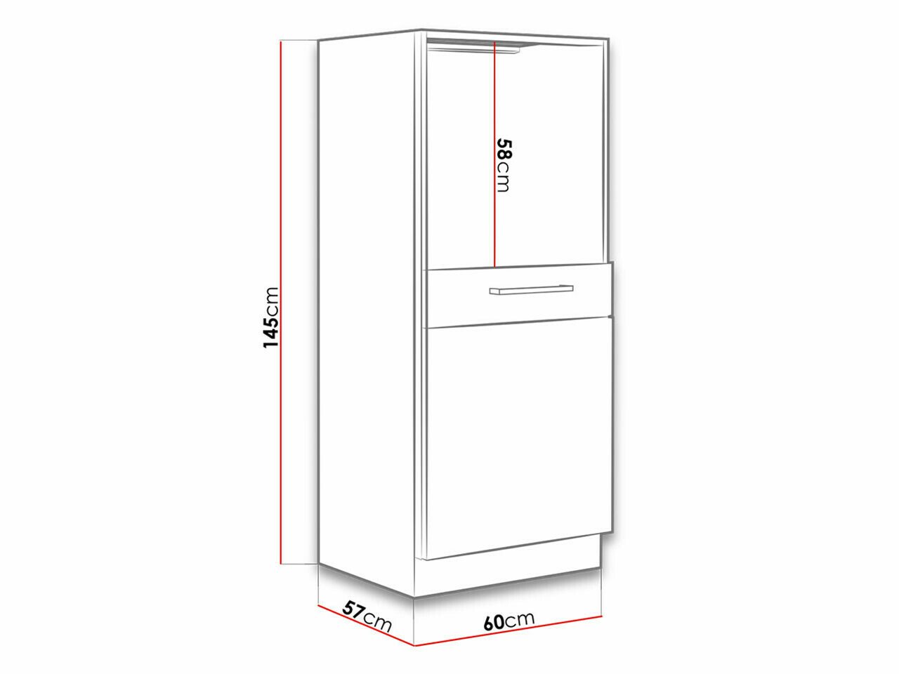 Armoire modulaire pour appareils intégrés Wood Dark 124