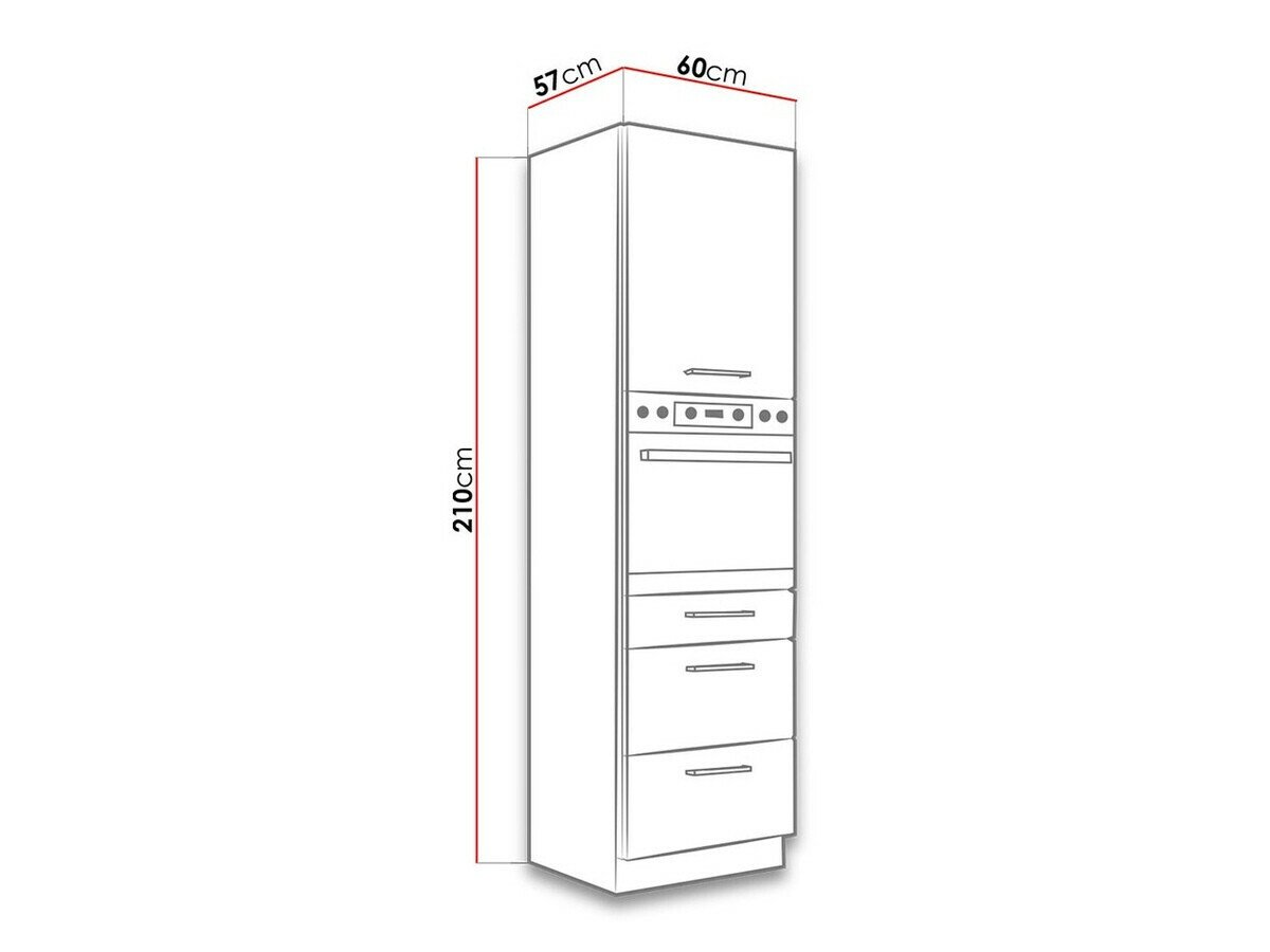 Armoire modulaire pour appareils intégrés Wood Grey 126