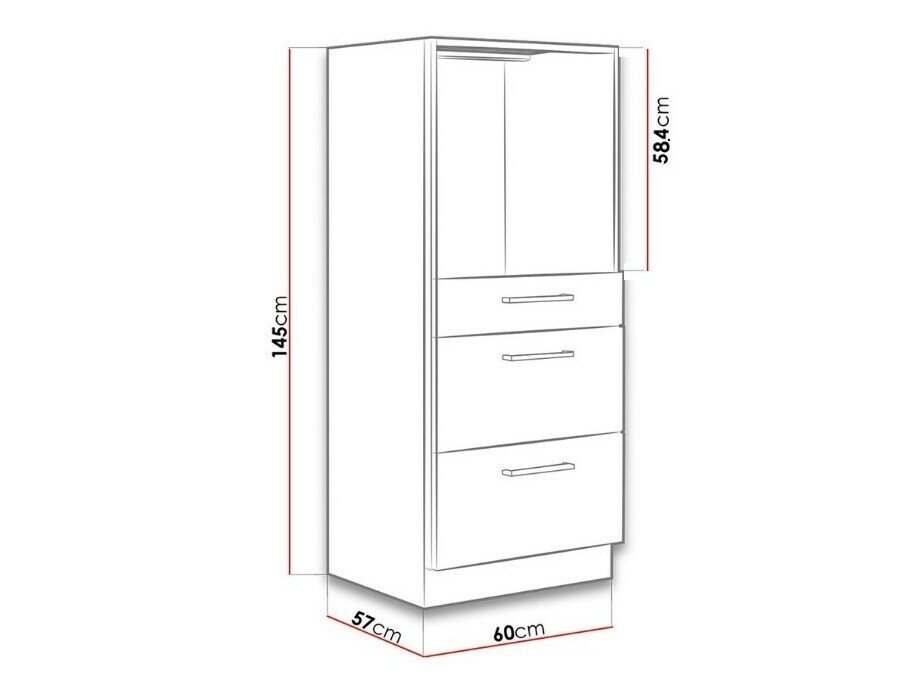 Armoire modulaire pour appareils intégrés Wood White 102