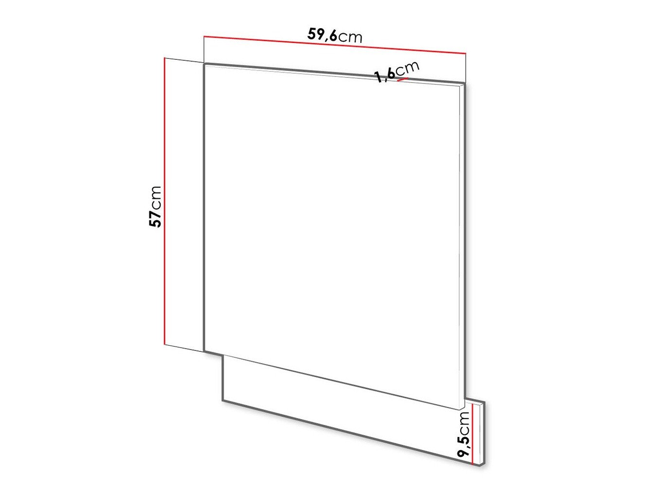 Porte lave-vaisselle Wood Dark 116