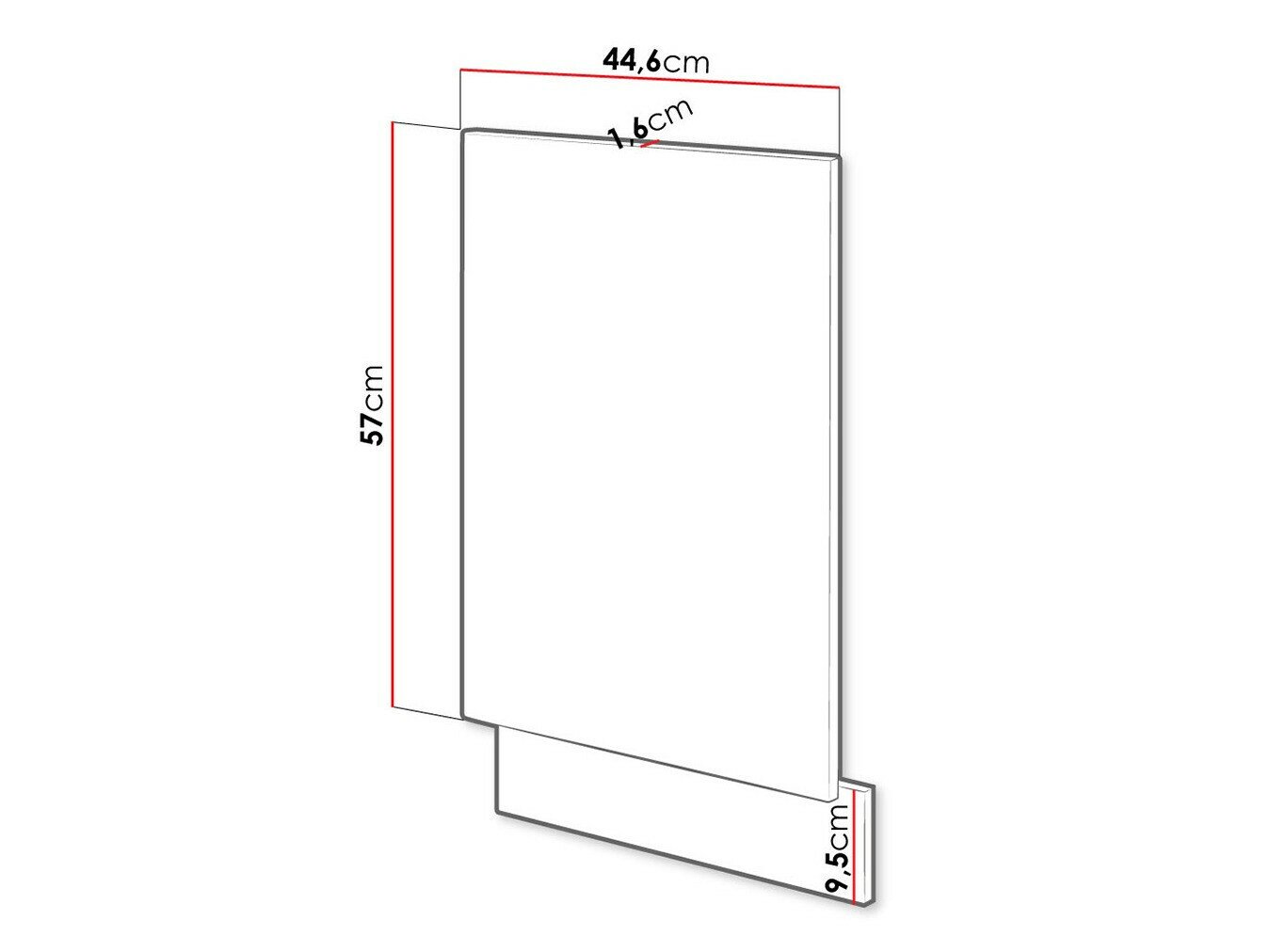 Porte lave-vaisselle Wood White 106