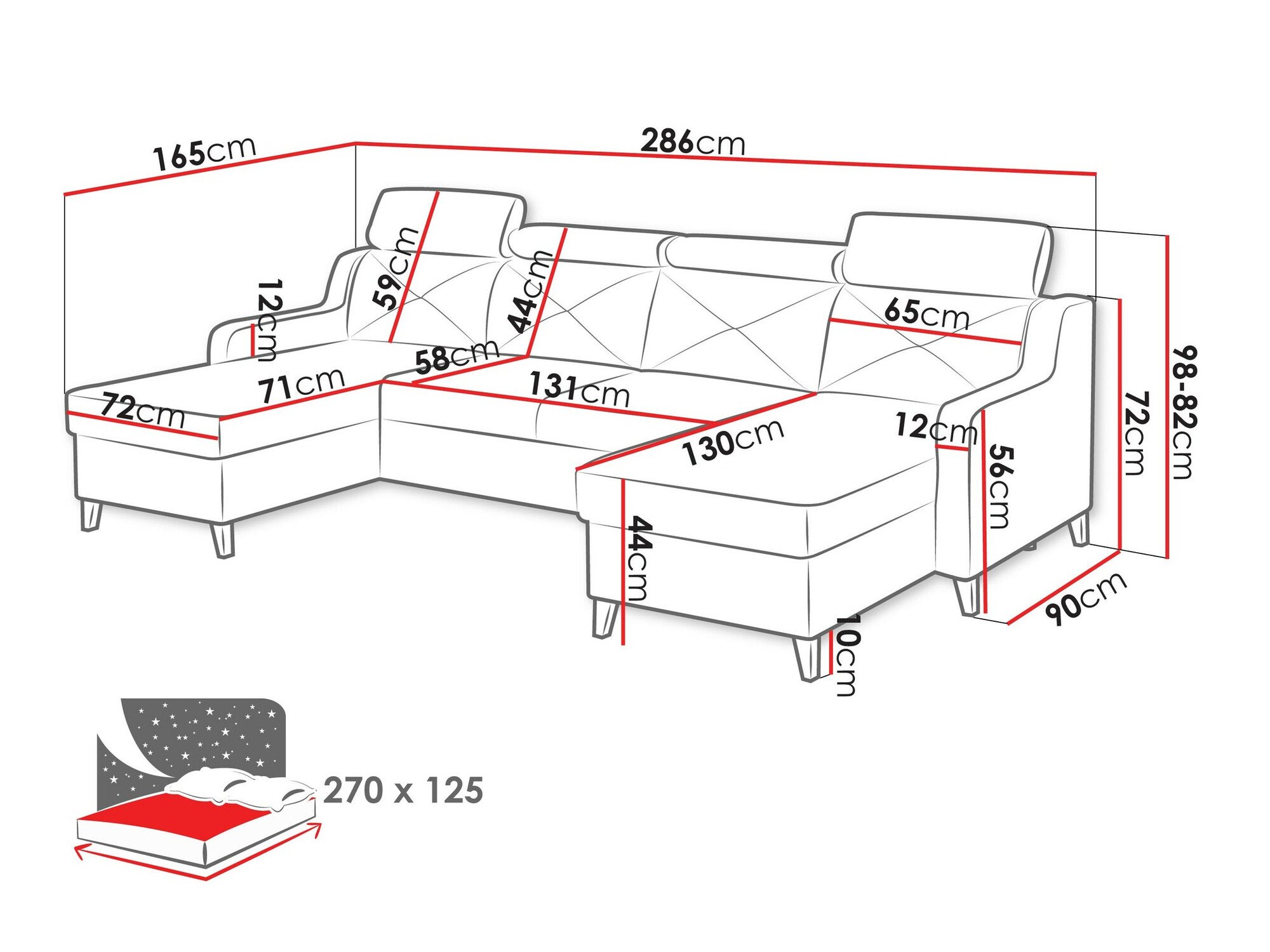 Canapé d'angle Temple 129 (Kronos 05)