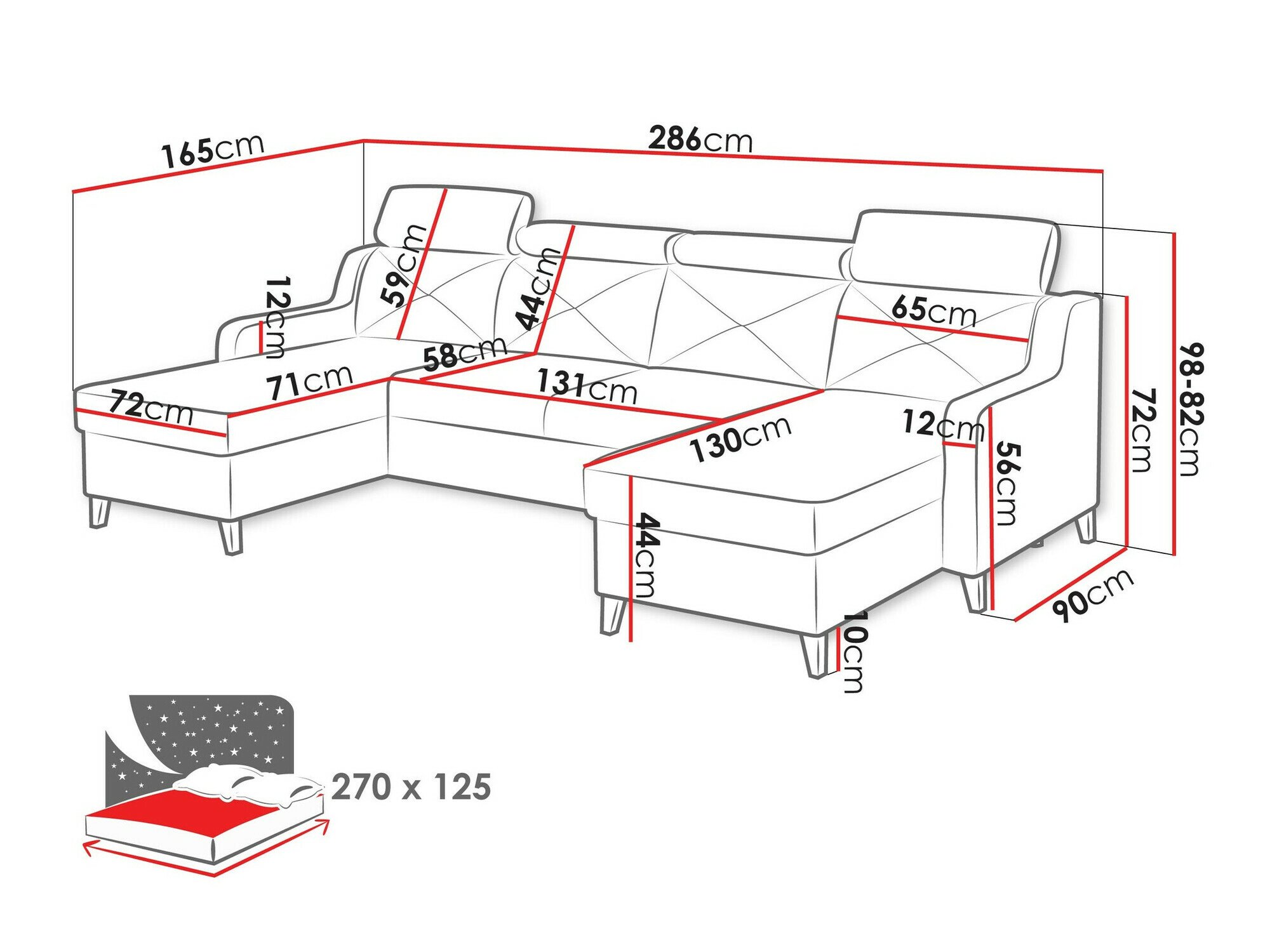 Canapé d'angle Temple 129 (Kronos 19)