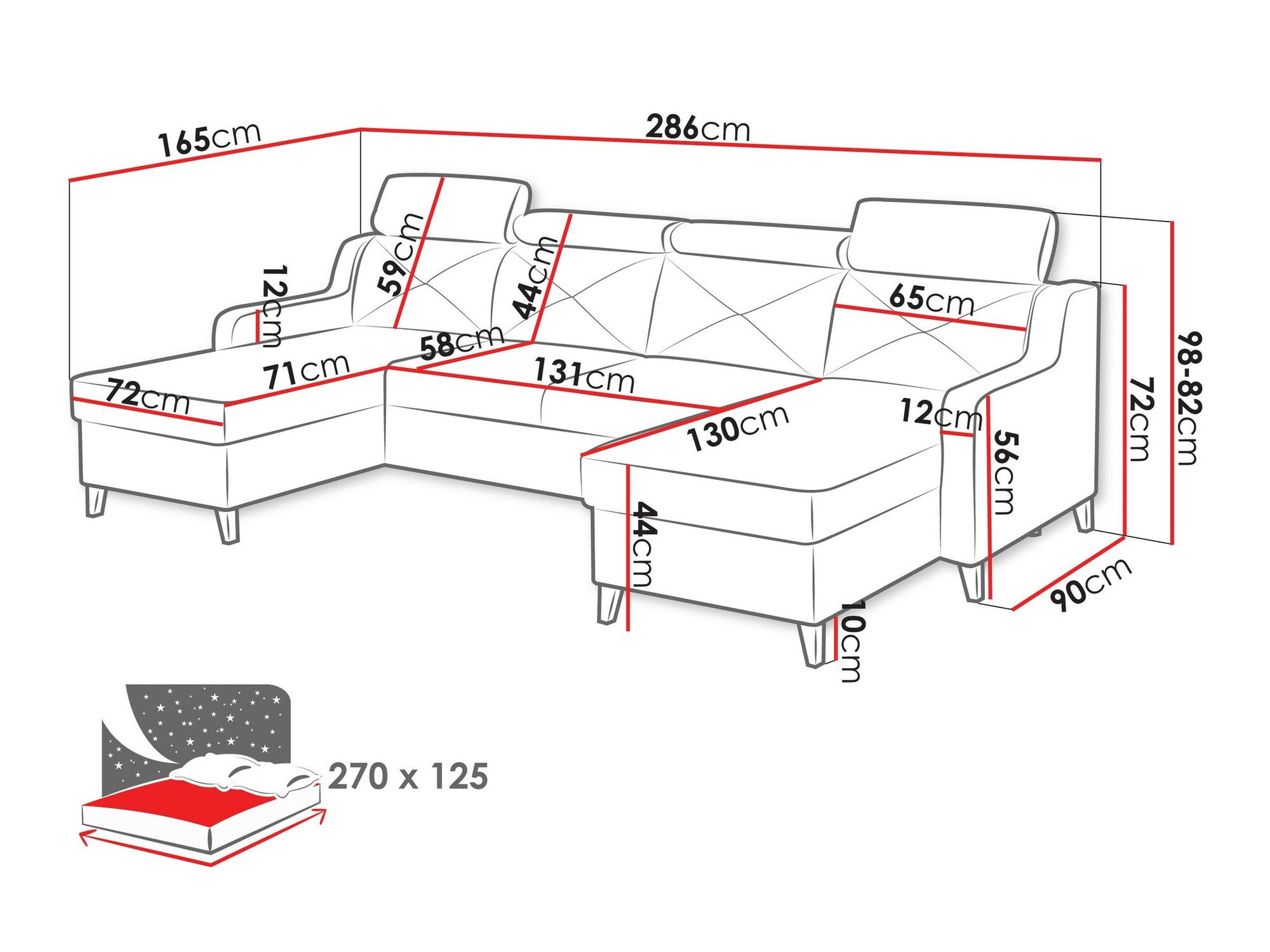 Canapé d'angle Temple 129 (Kronos 22)