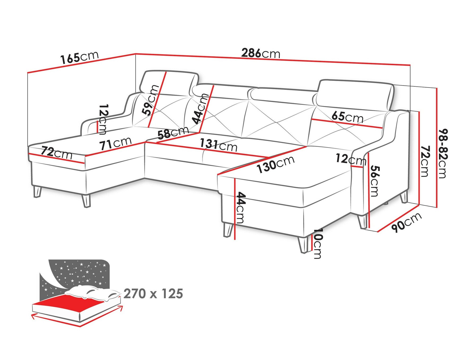 Canapé d'angle Temple 129 (Paros 02)