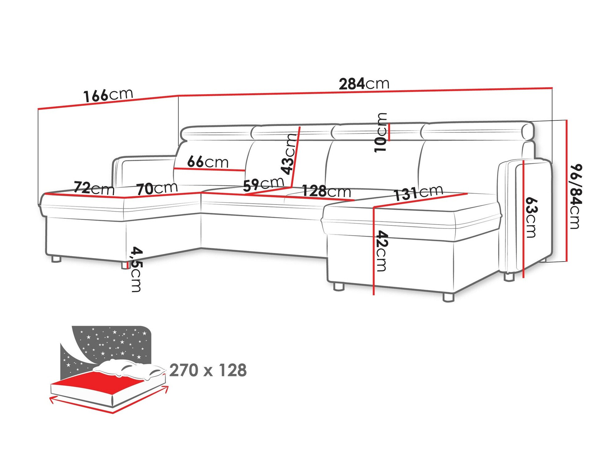 Canapé d'angle Temple 130 (Enjoy New 4)