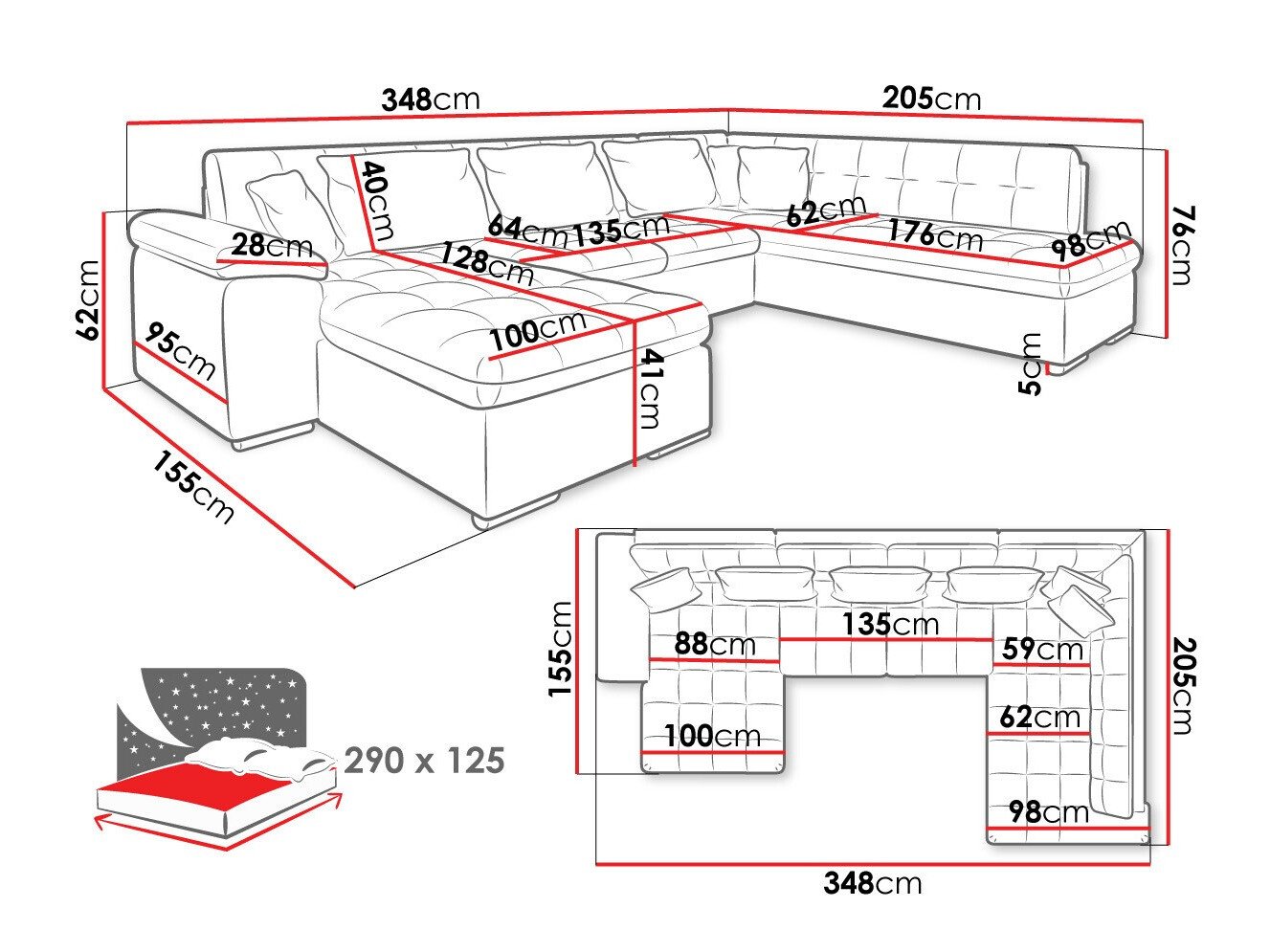 Canapé d'angle Comfivo Gemma II (Droit)