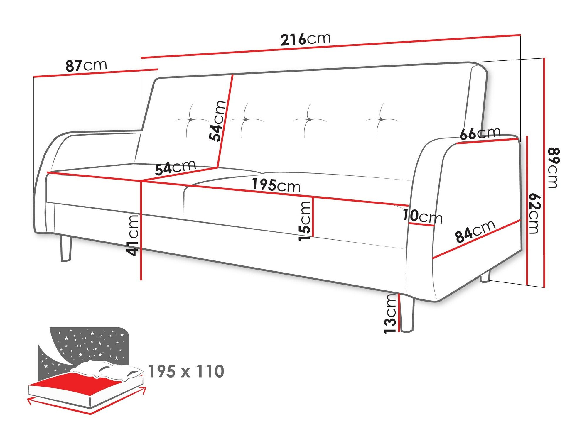 Canapé convertible Comfivo 360