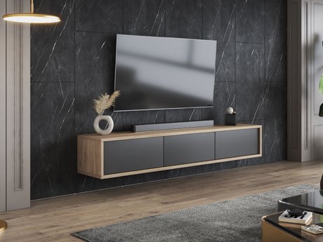 Meuble TV Austin 324 (Chêne + Anthracite)