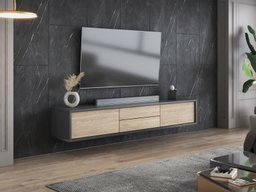 Meuble TV Austin 325 (Anthracite + Chêne)