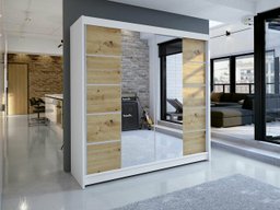 Armoire Closico Cavaris V (Blanc + Chêne Artisan)