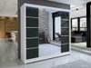 Armoire Closico Cavaris V (Blanc + Noir)