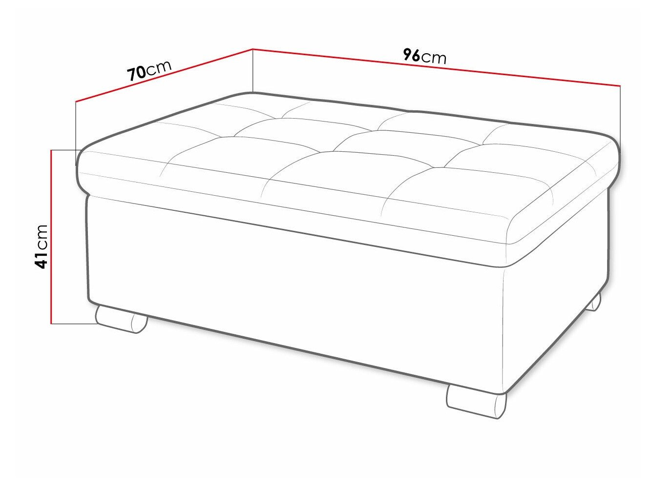 Banc rembourré Comfivo Gemma I (Soft 011 + Soul 20)