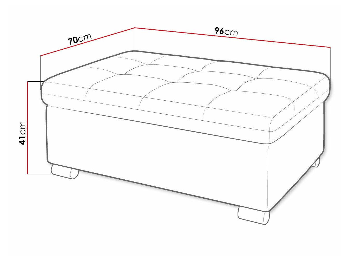Banc rembourré Comfivo Gemma I (Soft 017 + Soul 20)