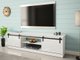 Meuble TV Charlotte 156 (Blanc + Blanc brillant)