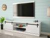 Meuble TV Charlotte 156 (Blanc + Blanc brillant)