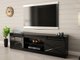 Meuble TV Charlotte 156 (Noir + Noir brillant)