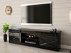 Meuble TV Charlotte 156 (Noir + Noir brillant)