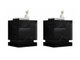 Ensemble de tables de chevet Charlotte 187 (Noir + Noir brillant)