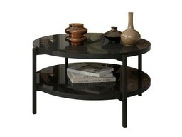 Table basse Providence 177 (Noir brillant + Noir)