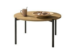 Table basse Providence 180 (Chêne Artisan + Noir)