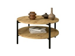 Table basse Providence 181 (Chêne Artisan + Noir)