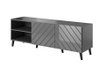 Meuble TV Charlotte 144 (Graphite + Graphite brillant)