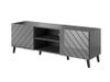 Meuble TV Charlotte 144 (Graphite + Graphite brillant)