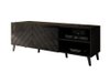 Meuble TV Charlotte 144 (Noir + Noir brillant)