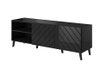 Meuble TV Charlotte 144 (Noir + Noir brillant)
