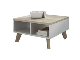 Table basse Larfloi 100 (Blanc + Sonoma chêne)