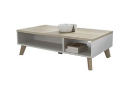 Table basse Larfloi 101 (Blanc + Sonoma chêne)