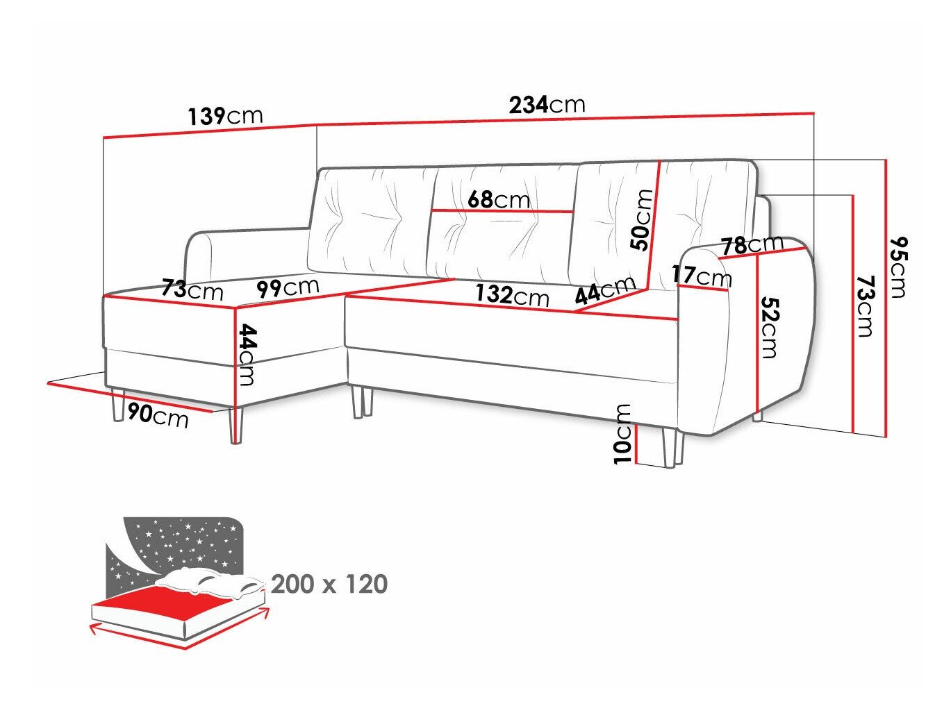 Canapé d'angle Memphis 109 (Itaka 10)